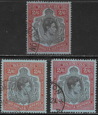 Bermuda 1938-53. 2/6d. x 3 DIFERENTE, BEM USADO. SG. 117, 117C, 117d.   (E301) comprar usado  Enviando para Brazil