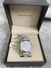 Relógio Burberry couro/lona pulseira face redonda bege quadriculado comprar usado  Enviando para Brazil