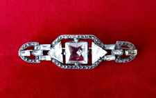 Antiguo PIn/broche/boda/boda de plata de ley y marcasita segunda mano  Embacar hacia Mexico
