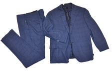 Terno masculino xadrez azul 3BTN LÃ TAMANHO 54EU 44US novo sem etiquetas Kiton comprar usado  Enviando para Brazil