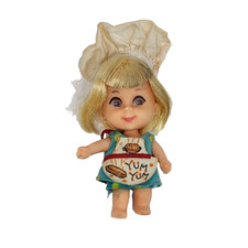 VINTAGE 1965 MATTEL LIDDLE KIDDLES SIZZLY VESTINDO ROUPA DE CHURRASCO / AVENTAL + CHAPÉU comprar usado  Enviando para Brazil