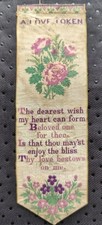 Victorian silk bookmark for sale  SELBY