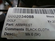 Volkswagen golf armrest for sale  SKELMERSDALE