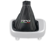 FIAT TIPO 2015-2020 CUFFIA LEVA CAMBIO PELLE NERA RICAMO FILO BIANCO Italia comprar usado  Enviando para Brazil