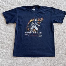 Camiseta Naruto masculina vintage 2002 M Sasuke estilo fogo espectro chama anime azul marinho comprar usado  Enviando para Brazil