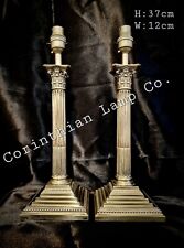 Abajures de mesa MUITO RAROS MARCADOS prata placa coluna coríntia H37cm, usado comprar usado  Enviando para Brazil