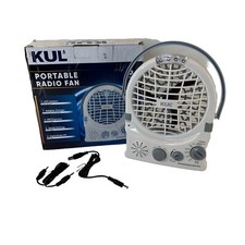 Ventilador portátil recarregável KUL 5" 2 velocidades alimentado por bateria com lanterna e rádio comprar usado  Enviando para Brazil