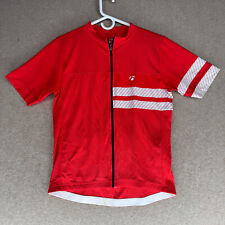 Camiseta deportiva Trek Bontrager Profila para hombre talla L roja ajustada cremallera completa carreras S/S segunda mano  Embacar hacia Argentina