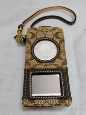 Vintage COACH iPod Nano Capa-Suporte-Assinatura Lona com Acabamento de Couro comprar usado  Enviando para Brazil