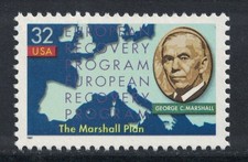 Scott 3141- George C. Marshall, Plano Marshall- MNH 32c 1997- selo perfeito não usado comprar usado  Enviando para Brazil