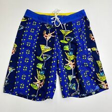 Baús de natação curtos masculinos vintage anos 90 Y2K enferrujado 34 azul Martini bolso feito nos EUA comprar usado  Enviando para Brazil