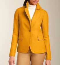 Blazer Talbots jaqueta de sarja de pelúcia amarelo mostarda inglês 14 NOVO comprar usado  Enviando para Brazil