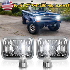 Par DOT 5x7" 7x6 polegadas farol de LED Hi/Lo feixe ajuste Jeep J10 J20 picape 1974-1988 comprar usado  Enviando para Brazil