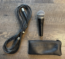 Microfone vocal dinâmico Shure PG58, cabo XLR e bolsa - Não testado comprar usado  Enviando para Brazil