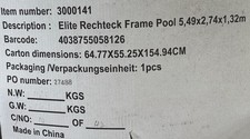Elite frame pool gebraucht kaufen  Hosenfeld
