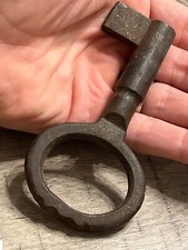 Chave esqueleto cano oco faceta peculiar ferro forjado 1800s 052725bAEZED comprar usado  Enviando para Brazil