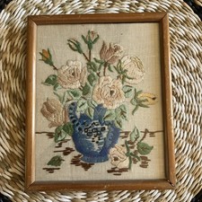 Embroidered framed picture for sale  BATH