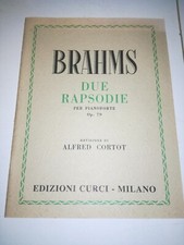 Brahms due rapsodie usato  Castellammare di Stabia