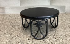 Prateleira preta Longaberger placa de ferro forjado suporte de planta riser e WoodCrafts, usado comprar usado  Enviando para Brazil