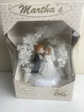 Estatueta floral de porcelana para noiva e noivo Martha's Wedding Cake Topper NOVA comprar usado  Enviando para Brazil
