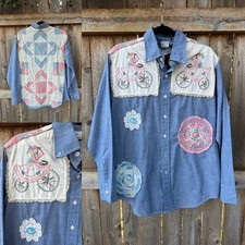 Upcycled chambray work for sale  Lubbock