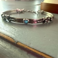 Pulseira painel coração opala prata esterlina 925 comprar usado  Enviando para Brazil