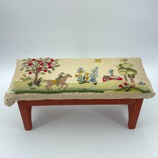 vintage needlepoint footstool for sale  New Braunfels