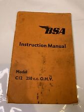 Bsa motorcycle instruction for sale  SHEFFIELD