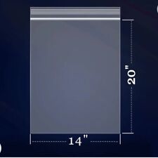 Usado, 50 peças sacos plásticos grandes fecháveis com zíper 14" × 20" para armazenamento e roupas novos comprar usado  Enviando para Brazil