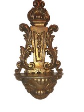 Prateleira de parede suspensa vintage linda estilo rococó dourada Hollywood Regency 23 pol., usado comprar usado  Enviando para Brazil