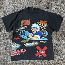 Camisa masculina vintage 1992 Speed Racer animada série Mach 5 L preta gráfica AOP EUA comprar usado  Enviando para Brazil