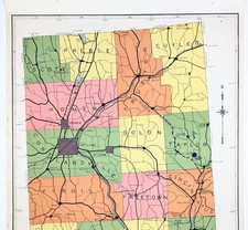 1941 CORTLAND County NEW YORK Mapa ORIGINAL (20x16) Maratona Truxton Preble comprar usado  Enviando para Brazil