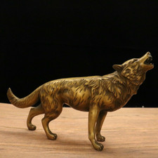 Estátua de lobo requintada de bronze chinesa feita à mão 111950, usado comprar usado  Enviando para Brazil