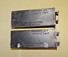 Par, Condensadores Western Electric Tipo 21F, 1 MFD, Bom, usado comprar usado  Enviando para Brazil