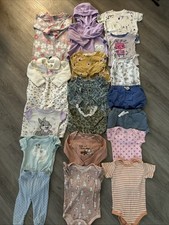 Usado, Lote de roupas para bebês meninas de 12 meses, 18 itens, Carter’s, Nicole Miller, Gerber comprar usado  Enviando para Brazil