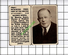 Sir maurice bowra for sale  SHILDON