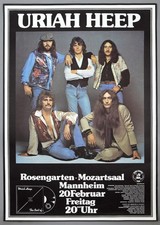 URIAH HEEP – raro pôster vintage original de concerto Mannheim 1976 comprar usado URIAH HEEP – raro pôster vintage original de concerto Mannheim 1976 comprar usado  Enviando para Brazil