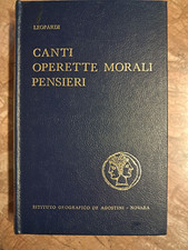 G.leopardi canti operette usato  Roma