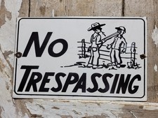 Vintage trespassing porcelain for sale  Shavertown
