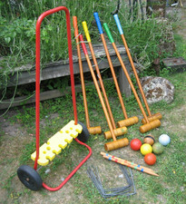 Jeu croquet ancien d'occasion  Neuville-aux-Bois