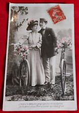 CARTOLINA Ciclismo Enamorados En Bicicleta Primeros 900, usado comprar usado  Enviando para Brazil