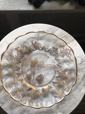 Prato de bolo vintage Viking 50º aniversário com alças bordas recortadas dourado comprar usado  Enviando para Brazil
