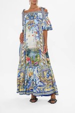 Vestido CAMILLA Wall To Wall Wonders longo fora do ombro com alças RRP $925 comprar usado  Enviando para Brazil