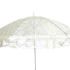 Guarda-sol de renda vitoriano off white meninas 14 pol dobrado lindo comprar usado  Enviando para Brazil