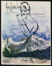 1959 Fashion Bar Colorado loja de moda feminina arte montanhas anúncio impresso vintage comprar usado  Enviando para Brazil