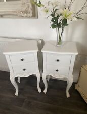 Pair ornate white for sale  BOURNE