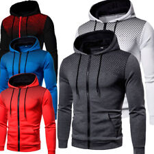 Usado, Jaqueta com capuz masculina com zíper zíper completo moletom de lã com capuz blusas atléticas comprar usado  Enviando para Brazil