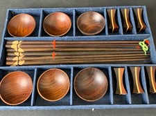 Wooden chopsticks set for sale  CROWTHORNE