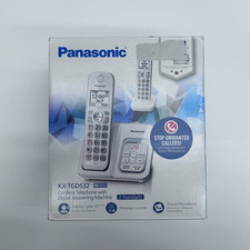 Telefone sem fio expansível Panasonic DECT 6.0 com secretária eletrônica KX-TGD632W comprar usado  Enviando para Brazil