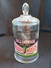 Tarro de vidrio de colección Mid Century Collinsware Merry Mixers varillas para agitar sorbos segunda mano  Embacar hacia Mexico
